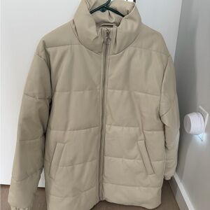Beige Puffer Jacket - Urban Code